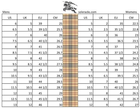 burberry shoe size chart|burberry size 40 in us.